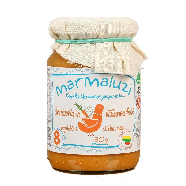 Daržovių ir vištienos košė MARMALUZI nuo 8 mėn., 190 g