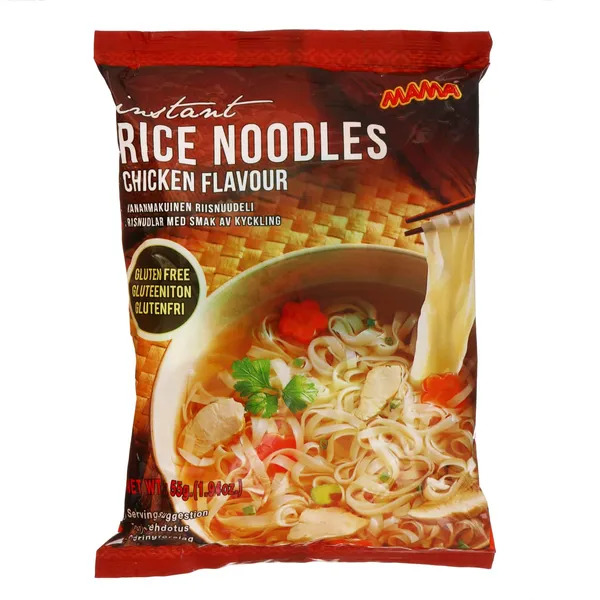 Ātri pagat. rīsu nūdeļu zupa MAMA vistas 55g