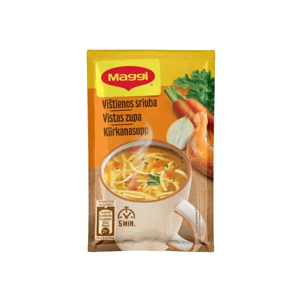 Tirpi vištienos sriuba su makaronais MAGGI 5MIN, 12 g