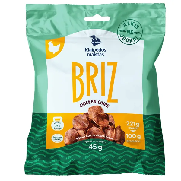 Vištienos traškučiai BRIZ, I r., 45 g