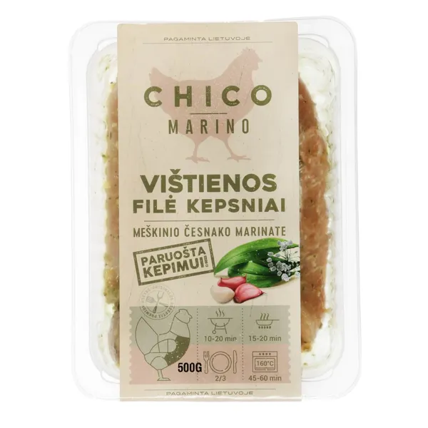 Vištienos filė kepsneliai meškinio česnako marinate CHICO MARINO, 500g
