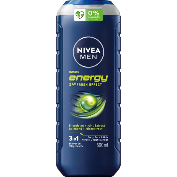 Vyriška dušo želė NIVEA MEN ENERGY, 500 ml
