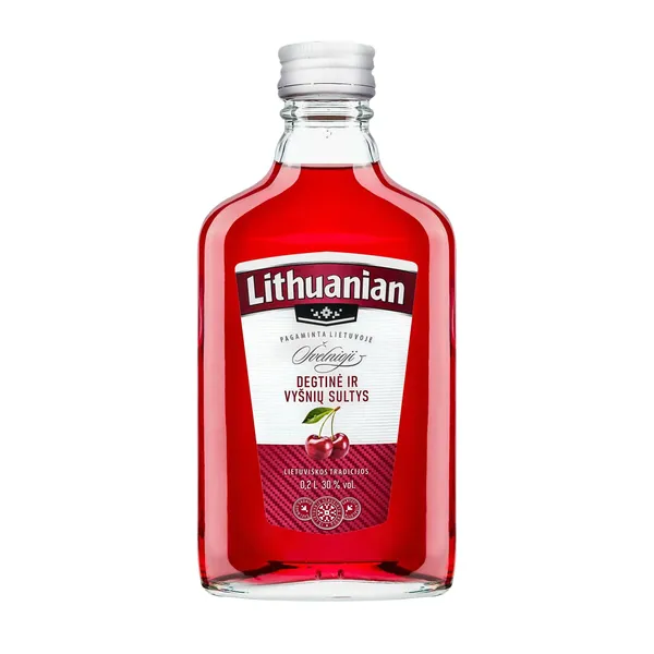 Spiritinis gėrimas vyšnių skonio degtinė LITHUANIAN ŠVELNIOJI, 30 %, 0,2 l