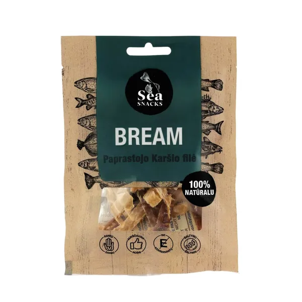 Vytintos paprastojo karšio fllė juostelės SEA SNACKS, 30 g
