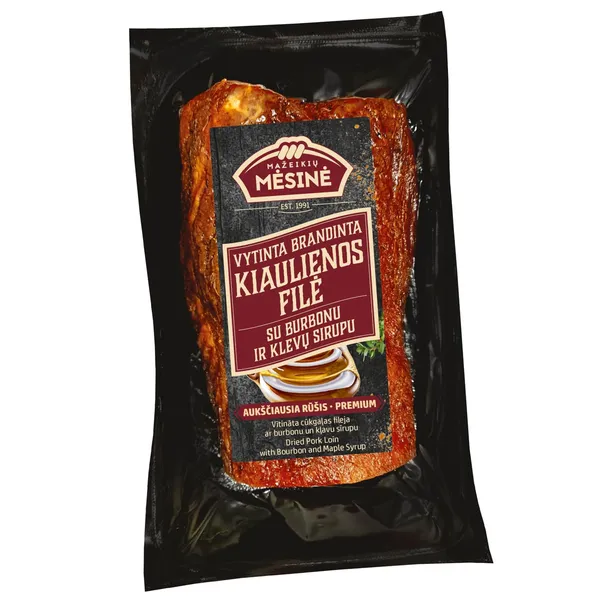 Vytinta brandinta kiaulienos filė su burbonu ir klevų sirupu GOURMET, aukščiausia rūšis, 160 g