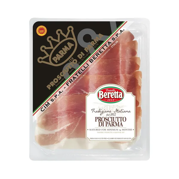 Vytintas pjaustytas kiaulienos kumpis PROSCIUTTO DI PARMA, 70 g