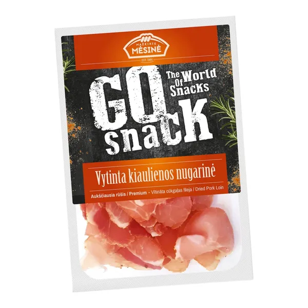 Vytinta pjaustyta nugarinė GO SNACK, a. r., 160 g