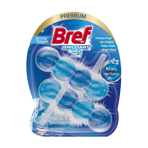WC valiklis - gaiviklis BREF Brilliant Gel, Arctic Ocean, 2 x 42g