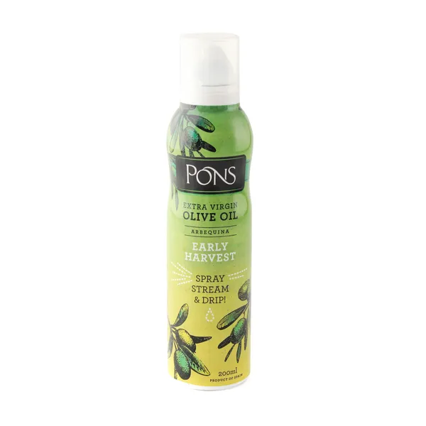 Ypač grynas purškiamas alyvuogių aliejus PONS SPRAY, 0,2 l