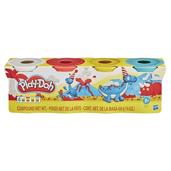 Žaislas plastilino PLAYDOH rink 4vnt spalva ir dizainas gali skirtis