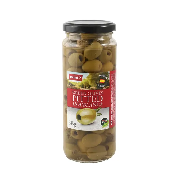 Žaliosios HOJIBLANCA alyvuogės RIMI be kauliukų, 345 g / 160 g