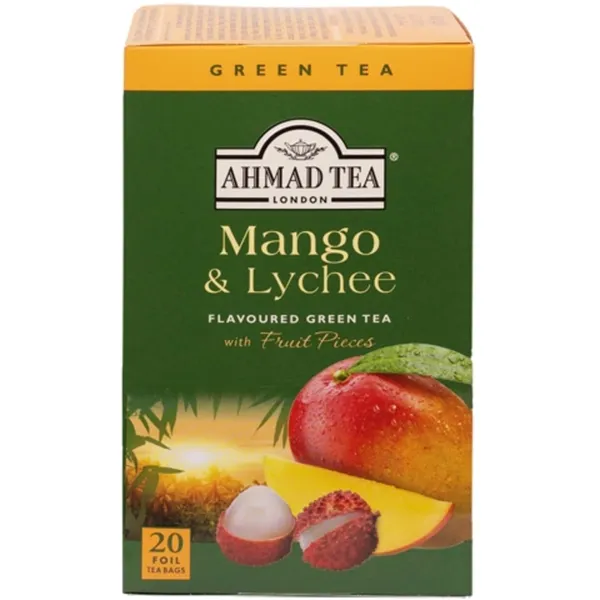 Zaļā tēja Ahmad Tea mango un līčija 40g
