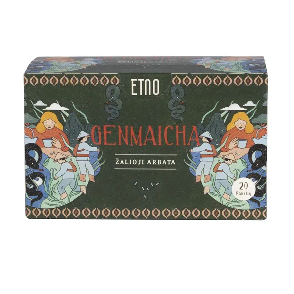 Žalioji arbata ETNO GENMAICHA, 20x2 g