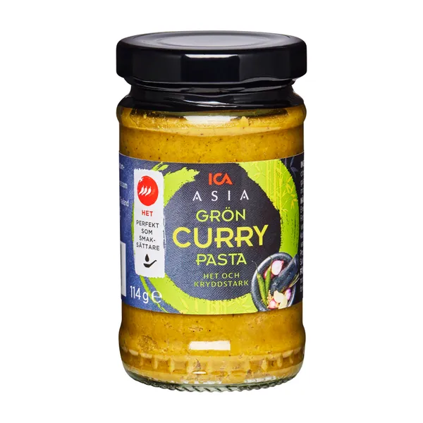 Zaļā karija pasta ICA 114g