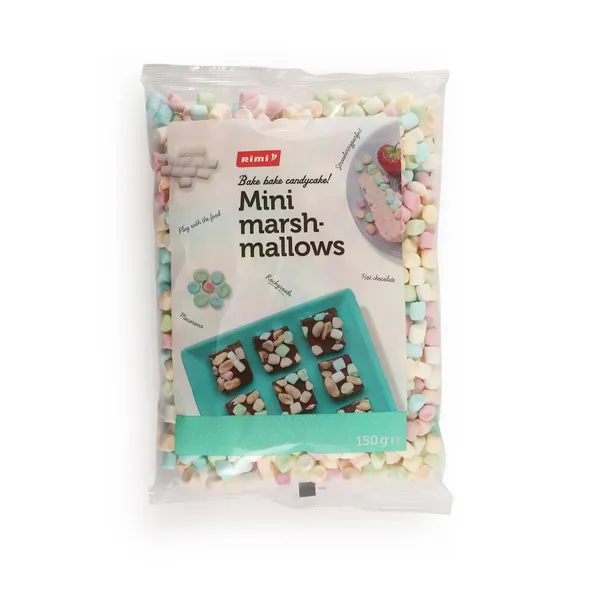 Zefyriniai saldainiai RIMI MINI MARSHMALLOWS, 150 g