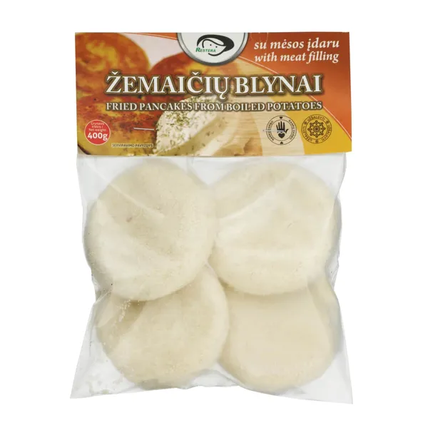 Šaldyti žemaičių blynai su mėsos įdaru RESTERA, 400 g