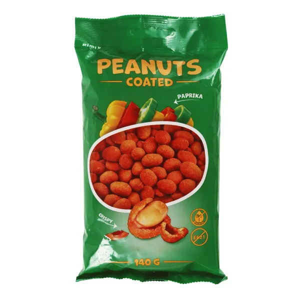 Žemės riešutai traškioje lubelėje RIMI, paprikos skonio, 140 g