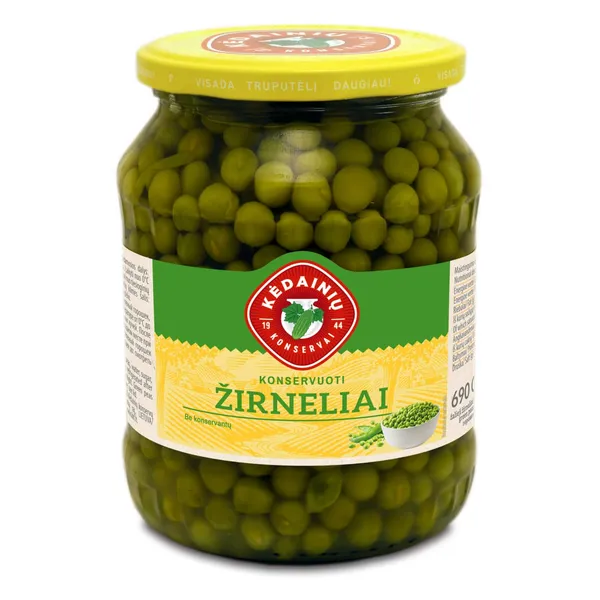 Konservuoti žirneliai KĖDAINIŲ KONSERVAI, 690 g / 450 g