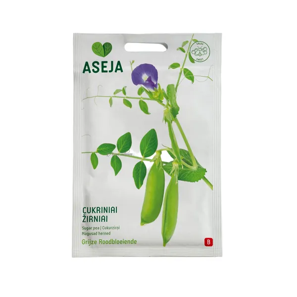 Cukrinių žirnių sėklos ASEJA GRIJZE ROODBLOEIENDE, 15 g, 20-0523 (B)