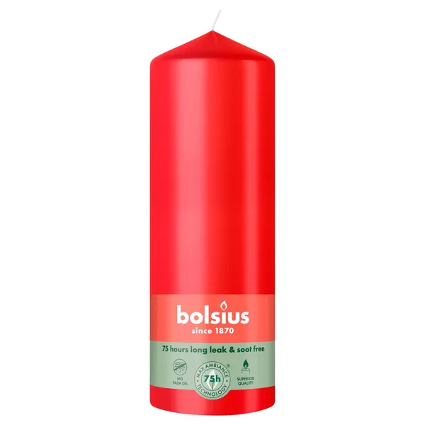 Žvakė Bolsius cilindro formos raudona 200/68mm