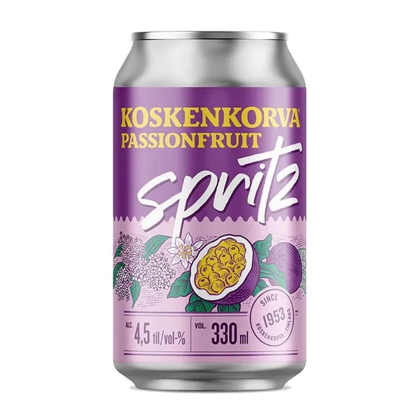Alk.kokt. Koskenkorva Spritz Passionfr. 4.5%