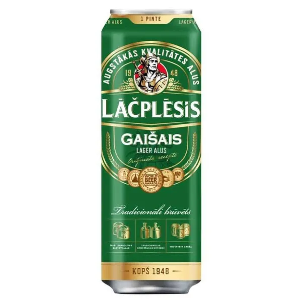 Alus Lāčplēsis Gaišais 4.8% skārd.