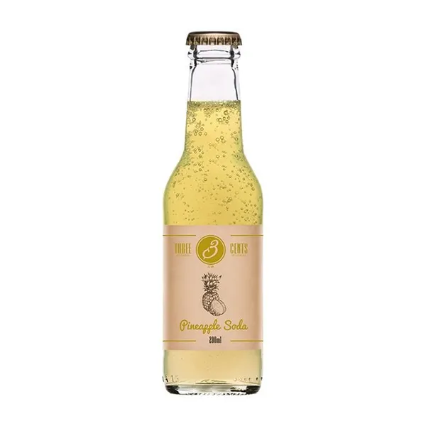 Bezalk. dzēriens Three Cents Pineapple Soda