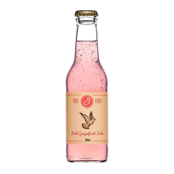 Bezalk. dzēriens Three Cents Pink Grapefruit Soda