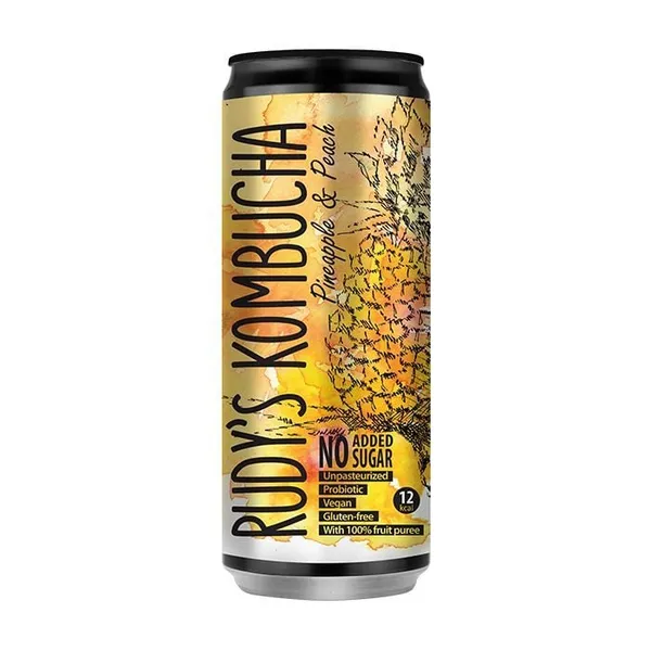 Dzēriens Rudy's Kombuča ananass/persiks