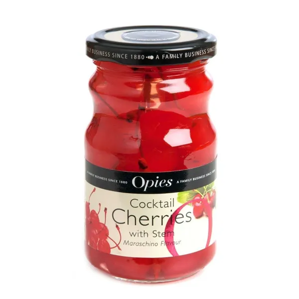 Kokteiļķirši Opies Sarkani ar kāt.