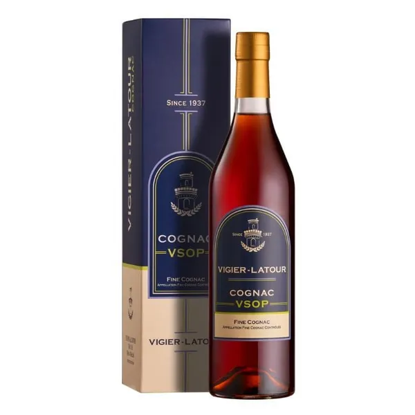 Konjaks Vigier Latour VSOP kastē 40%