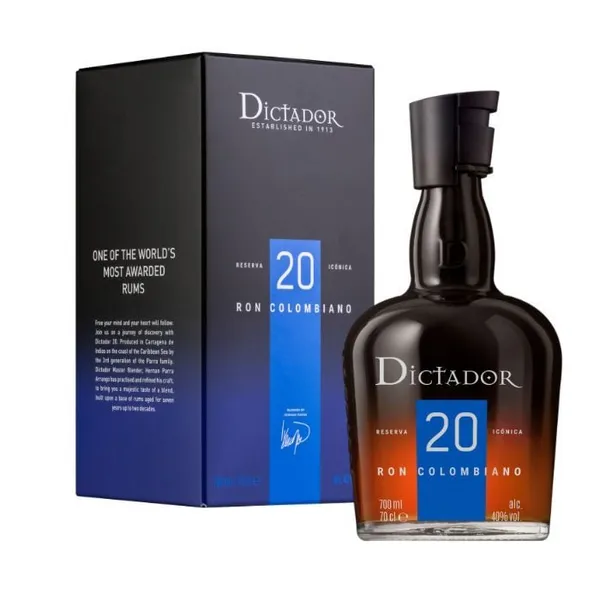 Rums DICTADOR 20 Y.O., 40%, 0.7 l