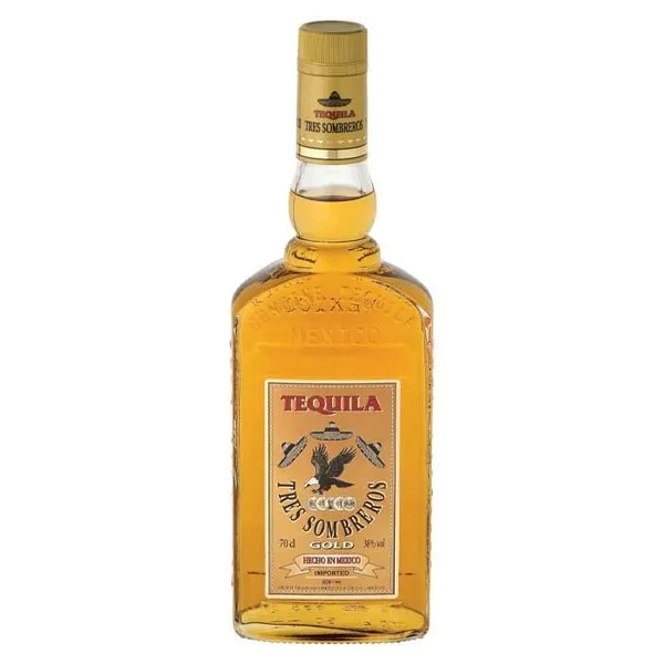 Tekila Tres Sombreros Gold 38%
