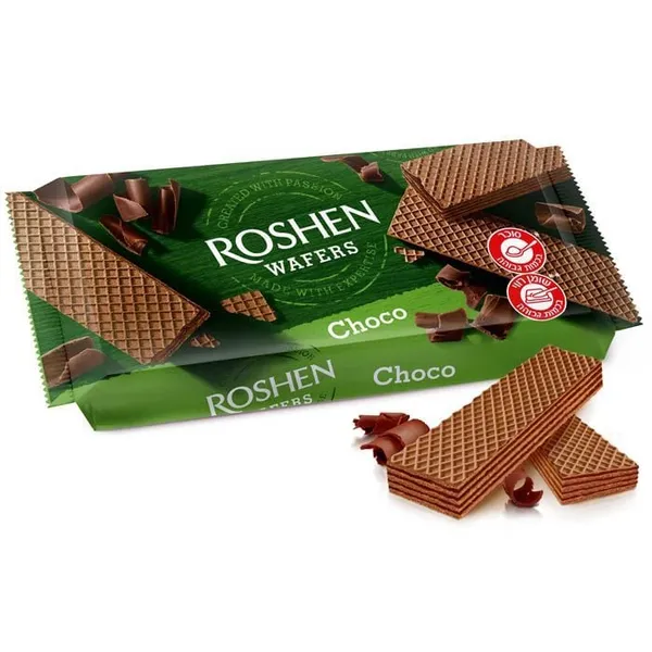 Vafeles Roshen Wafers ar šokolādes pild.