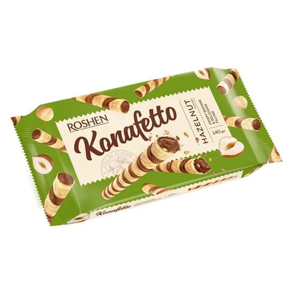 Vafeļu trubiņas Roshen Konafetto Hazelnut