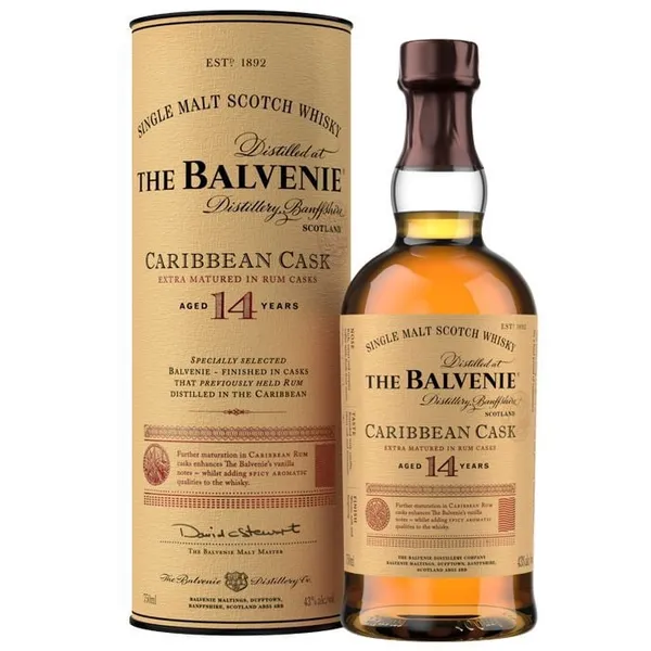 Viskijs Balvenie Caribbean Cask 14YO 43% TUB