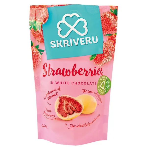 Zemenes SkrīveruS Piena šokolādē