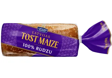 100% rudzu miltu tostermaize Latvijas Tost Maize LATVIJAS MAIZNIEKS 390g