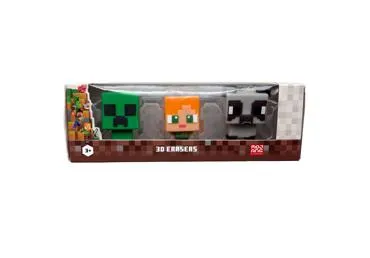 3D dzēšgumiju komplekts MINECRAFT 3gab.