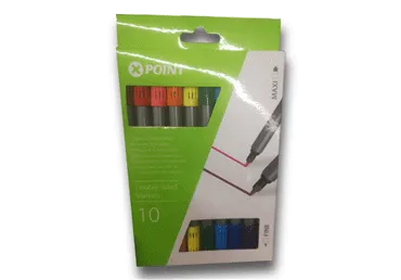 Abpusēji flomāsteri XPOINT 10 krāsas