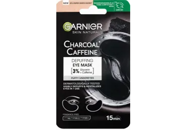 Acu maska GARNIER Charcoal + Caffeine
