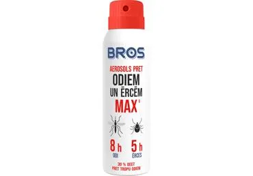 Aerosols BROS MAX pret odiem un ērcēm 90ml