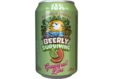 Alkoholiskais kokteilis BEERLY SURVIVING Grape fruit&Lime 18% 0,33L sk.D