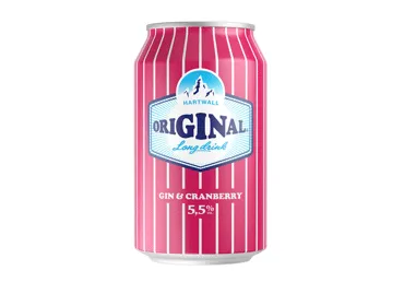 Alkoholiskais kokteilis HARTWALL Dzērveņu 5,5% 0,33L D