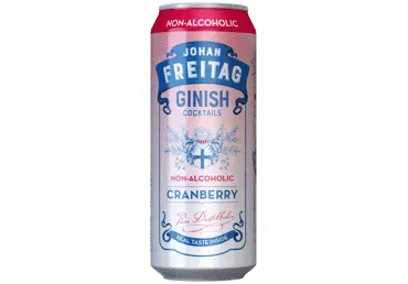 Alkoholiskais kokteilis J.FREITAG Ginger Cranberry b/a 0% 0,5L sk.D