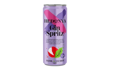 Alkoholisks kokteilis HEDONYA  G&T Basil&Lychee5% 0,33L sk.D