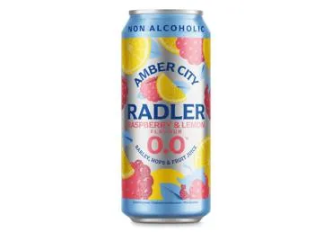 Alus dzēriens AMBER CITY Radler Aveņu-Citrusu b/a 0,5L sk.D