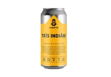 Alus LABIETIS Trīs Indiāņi 5% 0,44L sk.D