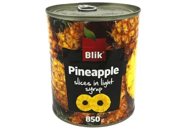 Ananasi sīrupā šķēlēs BLIK 850g