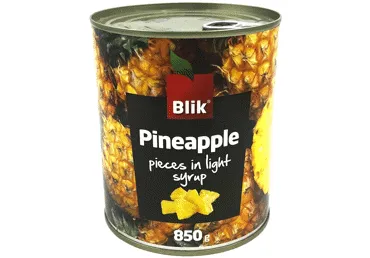 Ananasu gabaliņi Blik sīrupā 850g/430g
